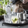 Luigi Bormioli drinksglas, De smukkeste Mixology glas, 6 stk. 50 cl fra Luigi Bormioli. Dertil isspand, longdrink-ske, 25,4 cm samt målebæger, 2/4 cl. 