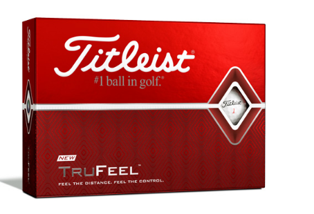 Logo golfbold Titleist TruFeel, rammer rigtig bredt til en skarp pris, inkl. logo 