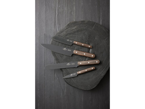Sabatier knivsæt Phenix 4 dele, Knivsæt med knive i Lion Sabatiers verdenskendte kvalitet og med håndtag i eksklusivt wenge-træ. Superskarpe knivblade