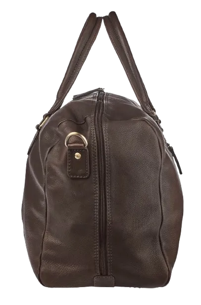 Bon Goût Weekend Bag Columbia Waxy – Dark Brown