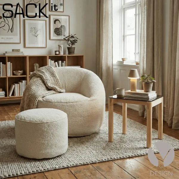SACKit Nest Pouf Indoor Beige