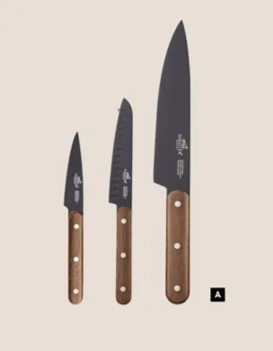 Sabatier knivsæt Phenix walnut 3 dele