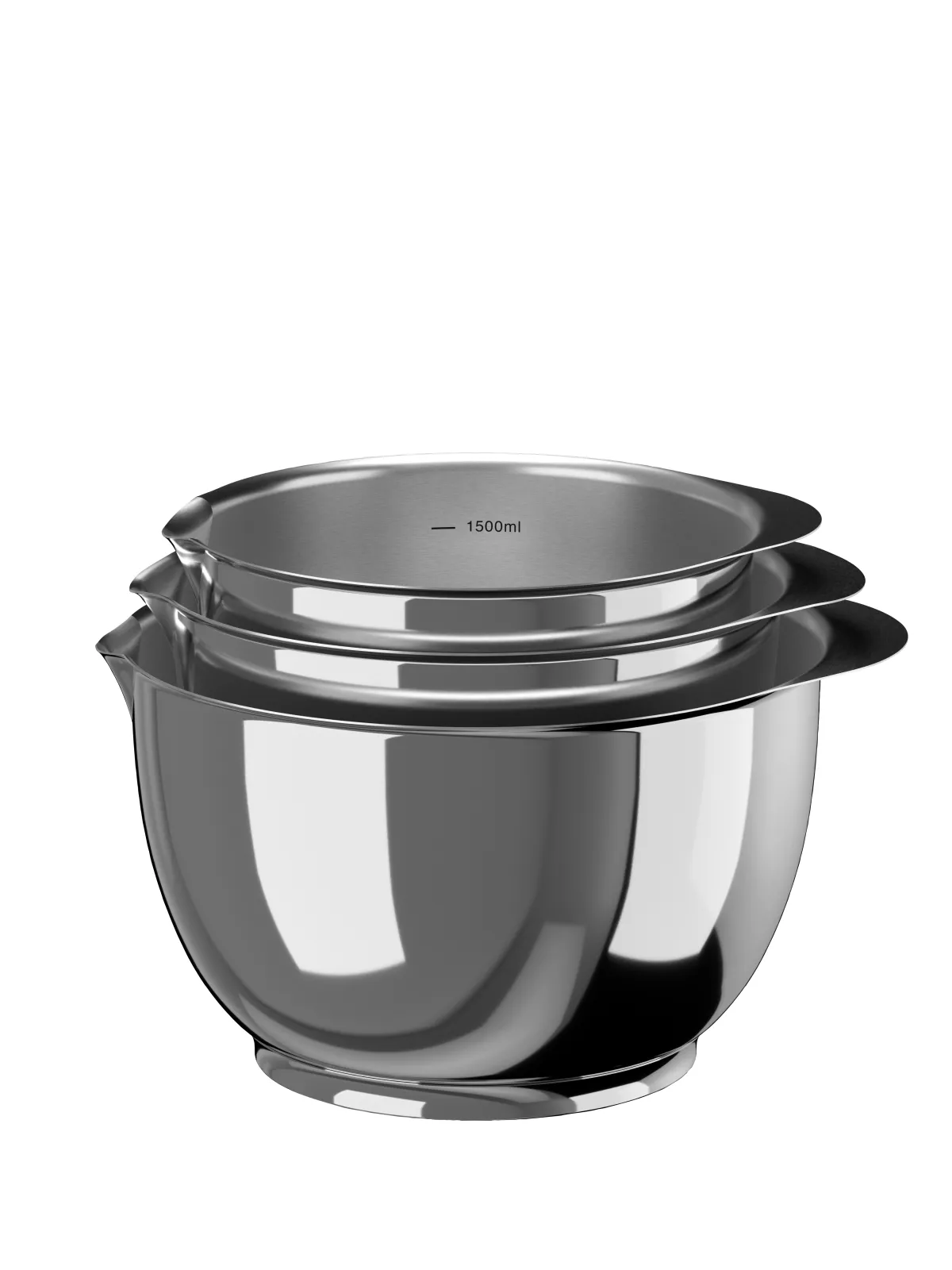 Rosti Skåle 3 dele 1,5, 2 og 3 L i stål, Margrethe