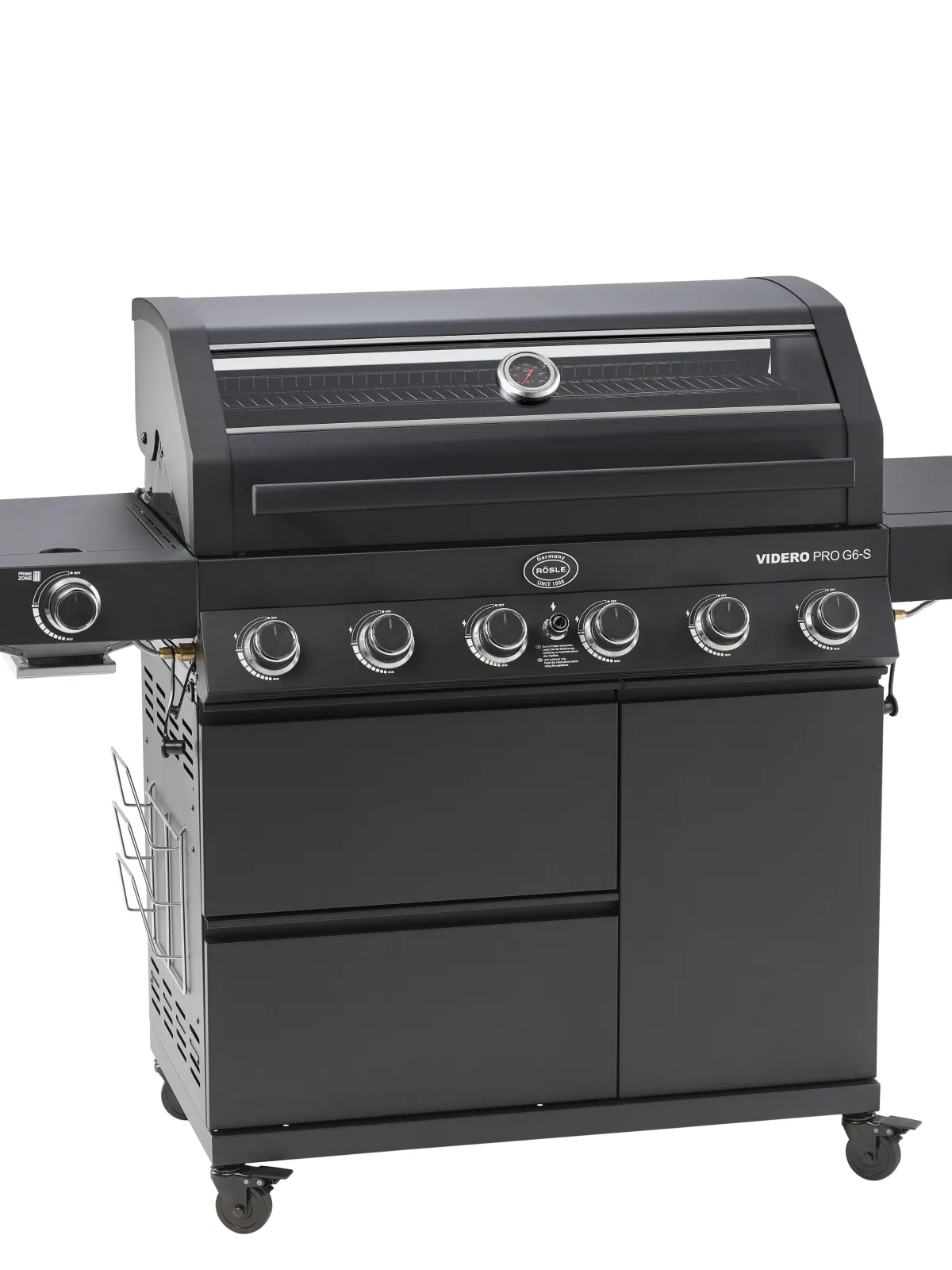 Rösle Gasgrill G6-S Vario+ 27500 watt i sort, Videro PRO