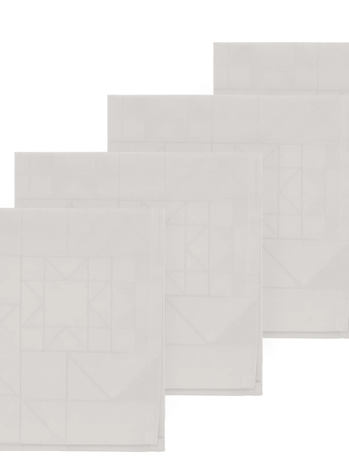Södahl Star damask mundservietter 45x45 cm, 4-pak white