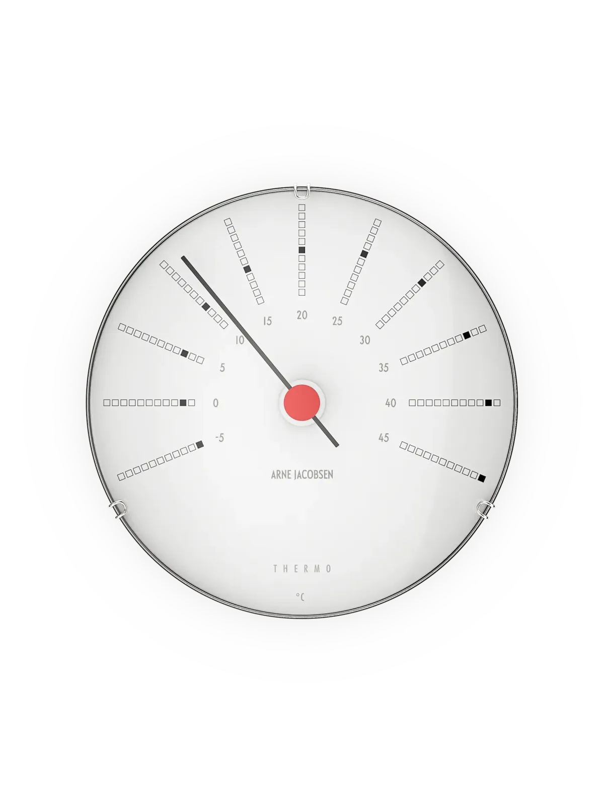 Bankers Termometer Ø12 cm hvid/sort/rød