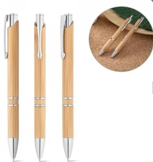 BETA BAMBOO Bambus kuglepen med clip