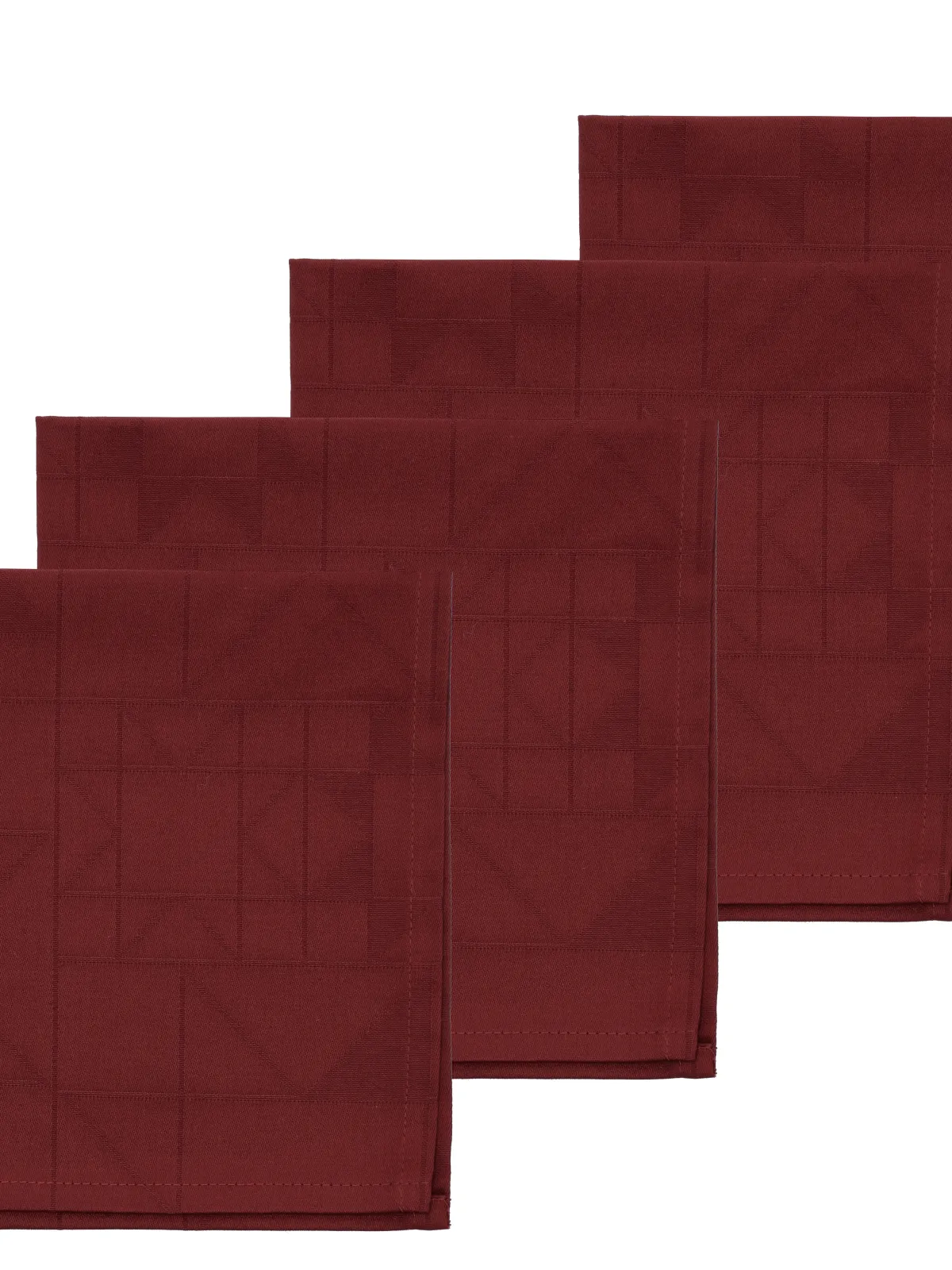 Södahl Star damask mundservietter 45x45 cm, 4-pak red