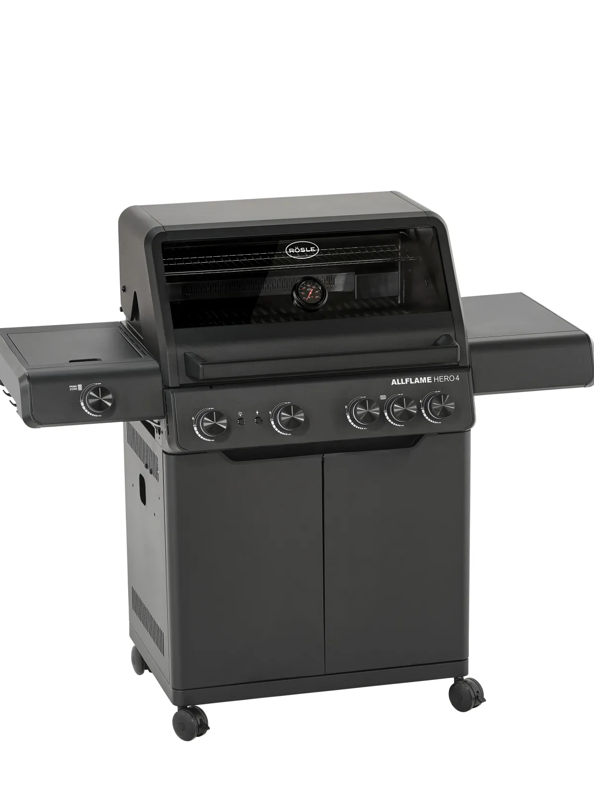 Rösle Gasgrill 4 21000 watt i sort, AllFlame Hero