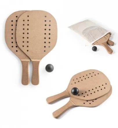 Strand tennissæt i naturlige materialer