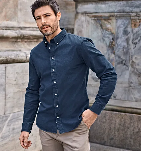 Tee Jays Casual twill skjorte D/H