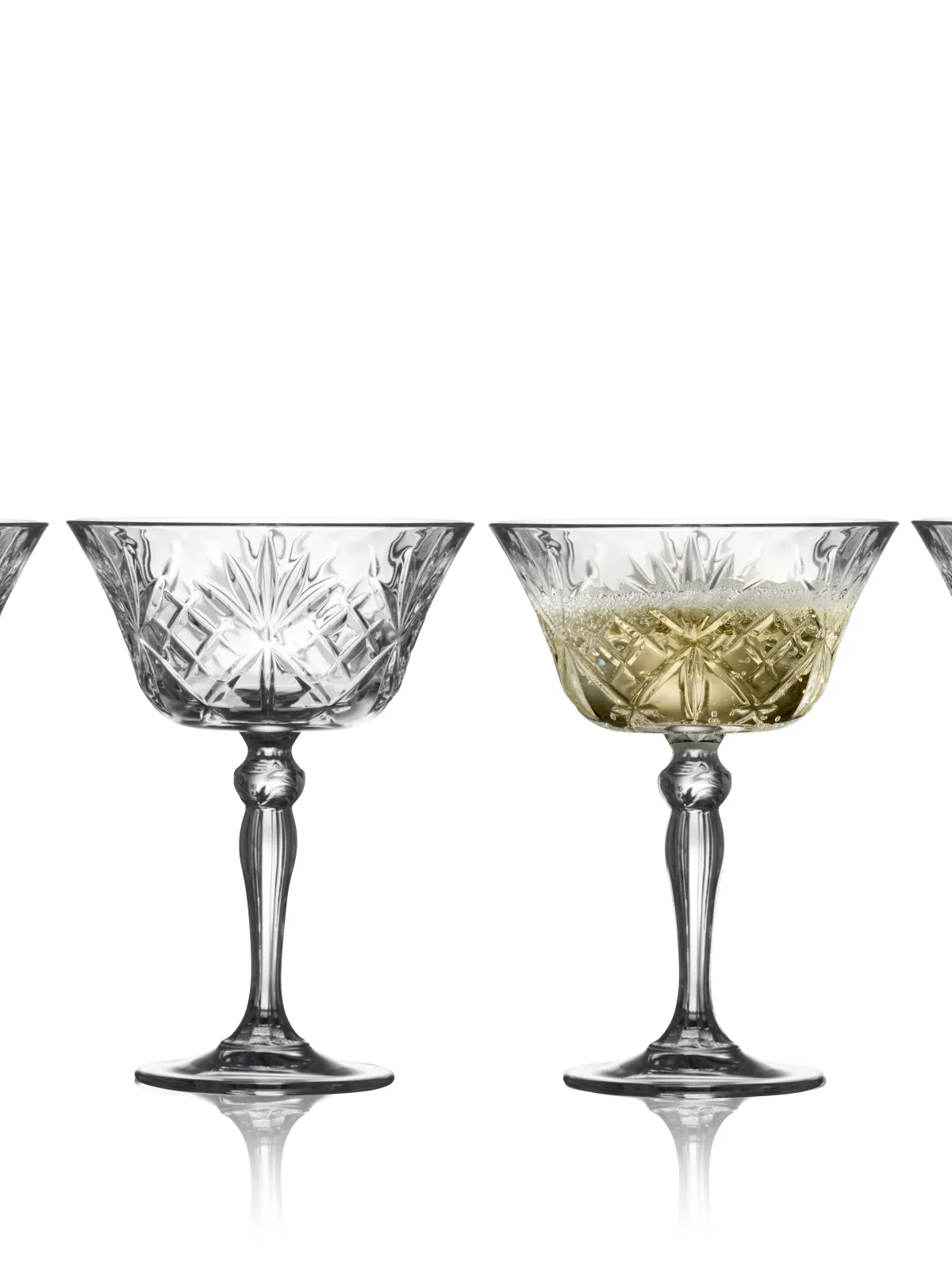 Lyngby Glas Champagneskål 26 cl 4 stk, Melodia