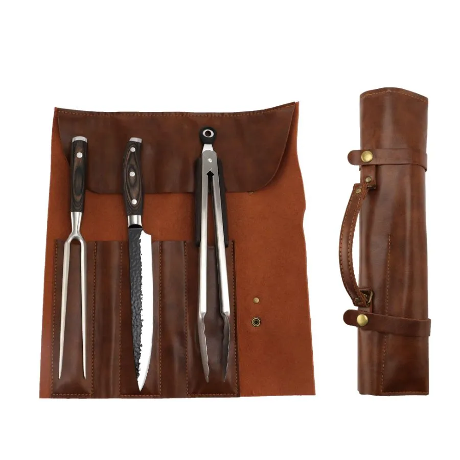 Hâws Santo BBQ set 3 pcs - with leather pouch