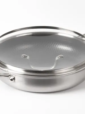 byGaard SP2626 Hybrid sauté gryde mat stål, 28 cm x 6 cm, med glaslåg,