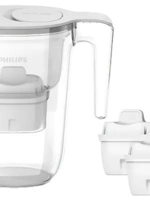 Philips Philips Water filtration pitcher 2.6L, white, fliptop, + 2 extra filters