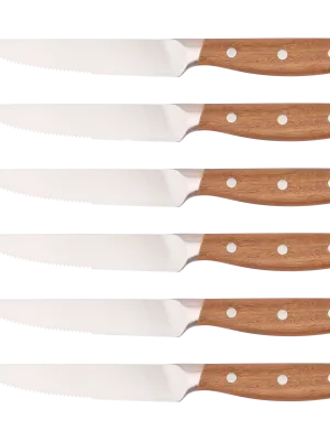 byGaard SKS2649 Steak knive 6 stk, håndtag i acacie træ, 3CR13