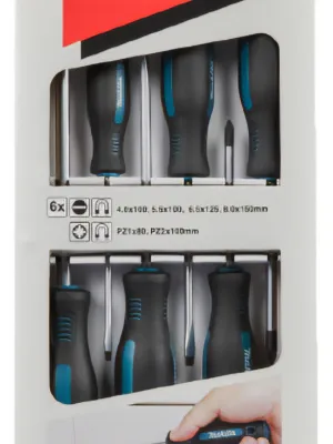 Makita Makita E-13502 Skruetrækker Sæt 6 dele