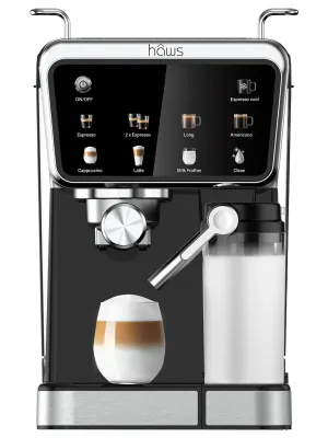 Hâws Espresso Machine 7-IN-1 Semi Automatic 20 Bar 1350W 1.5 L Watertank 0,5 L Milktank