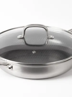 byGaard SP2626 Hybrid sauté gryde mat stål, 28 cm x 6 cm, med glaslåg,