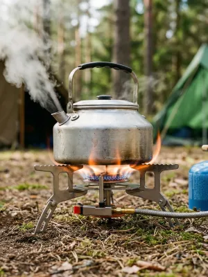 CapableX SK2663 Gasbrænder til stormkøkken, passer til lille rund gas-dåse