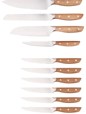 byGaard KS2634 Knivsæt, 4 dele, håndtag i acacie træ, 3CR13 +
SKS2649 6 stk. Steak knive, håndtag i acacie træ, 3CR13
