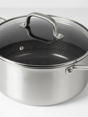 byGaard by Gaard Grydesæt: FP2632 Hybrid gryde mat stål, 20 cm, 3.1 liter, med glaslåg, FP2632 Hybrid gryde mat stål, 24 cm, 5.6 liter, med glaslåg og CP2623 Hybrid kasserolle mat stål, 16 cm, 1.6 liter, med glaslåg,