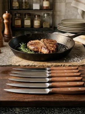 byGaard SKS2649 Steak knive 6 stk, håndtag i acacie træ, 3CR13