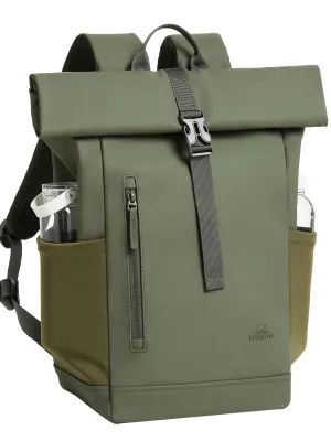 Rivacase Eden RIVACASE 7826 oliven grøn Eden-ECO 17L Roll top backpack 14" / 6