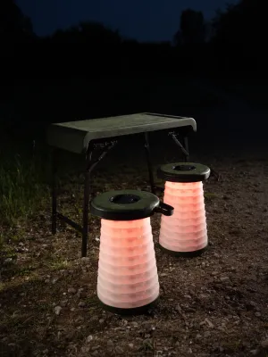 CapableX Sammenklappelig sæt med bord + 2 x skamler med LED lys