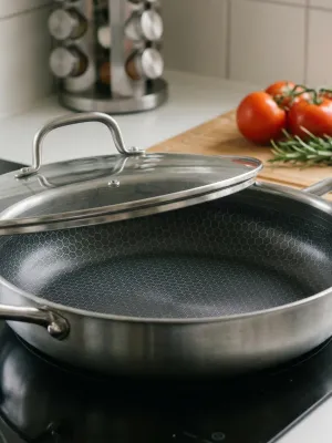 byGaard SP2626 Hybrid sauté gryde mat stål, 28 cm x 6 cm, med glaslåg,