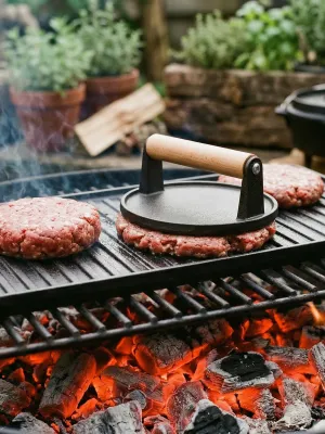byGaard by Gaard FP2669 Frying Plate 46cm x 26cm + Hamburger Smasher