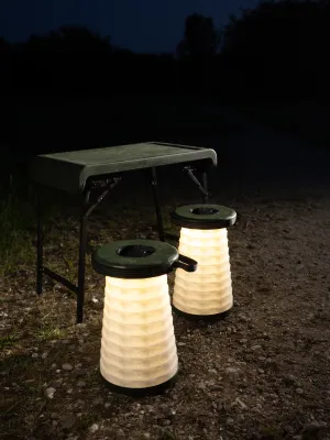 CapableX Sammenklappelig sæt med bord + 2 x skamler med LED lys