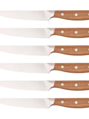 byGaard SKS2649 Steak knive 6 stk, håndtag i acacie træ, 3CR13