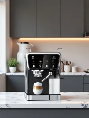 Hâws Espresso Machine 7-IN-1 Semi Automatic 20 Bar 1350W 1.5 L Watertank 0,5 L Milktank
