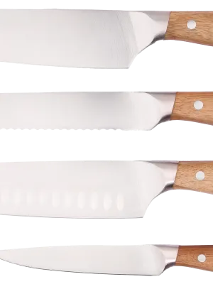 byGaard KS2649 Knivsæt, 4 dele, håndtag i acacie træ, 3CR13
