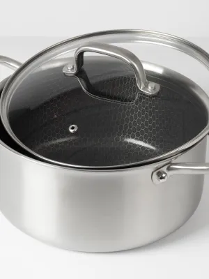 byGaard by Gaard Grydesæt: FP2632 Hybrid gryde mat stål, 20 cm, 3.1 liter, med glaslåg, FP2632 Hybrid gryde mat stål, 24 cm, 5.6 liter, med glaslåg og CP2623 Hybrid kasserolle mat stål, 16 cm, 1.6 liter, med glaslåg,