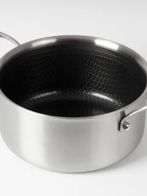 byGaard by Gaard Grydesæt: FP2632 Hybrid gryde mat stål, 20 cm, 3.1 liter, med glaslåg, FP2632 Hybrid gryde mat stål, 24 cm, 5.6 liter, med glaslåg og CP2623 Hybrid kasserolle mat stål, 16 cm, 1.6 liter, med glaslåg,