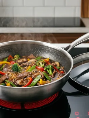 byGaard WP2625 Hybrid wok pande (gryde) mat stål, 30 cm x 9 cm, med glaslåg,