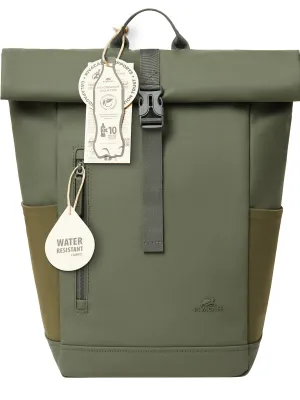 Rivacase Eden RIVACASE 7826 oliven grøn Eden-ECO 17L Roll top backpack 14" / 6