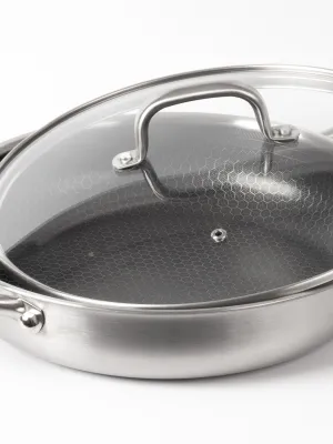 byGaard SP2626 Hybrid sauté gryde mat stål, 28 cm x 6 cm, med glaslåg,