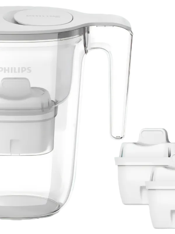 Produkt Philips Philips Water filtration pitcher 2.6L, white, fliptop, + 2 extra filters Billede