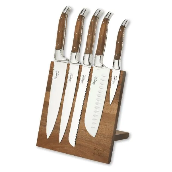 Produkt Laguiole By Hâws Chef Set W. Knife Block Olive Billede