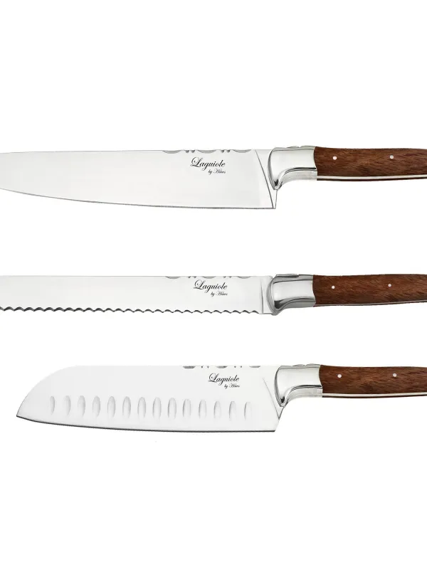 Produkt Lagiuole By Hâws Knife Set 3 Pcs (Santuku/Chef/Bread) Rosewood Billede