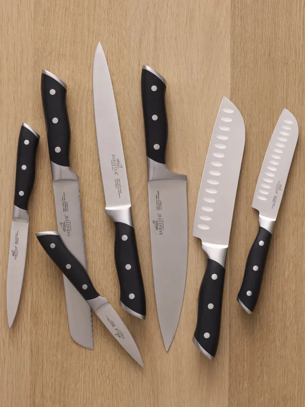 Produkt Lion Sabatier Hercules knivsæt 7 dele, urte-, multi-, mini santoku-, santoku-, brød- og kokkekniv Billede