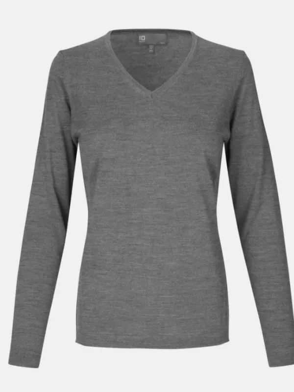 Produkt Business Strikpullover V-hals Dame fra ID Identity Billede