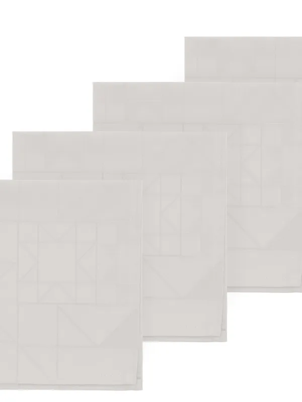 Produkt Södahl Star damask mundservietter 45x45 cm, 4-pak white Billede