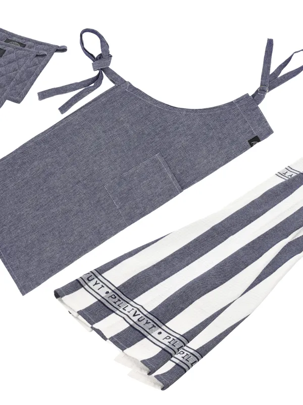 Produkt Pillivuyt Køkkentekstiler 5 dele i navy 100% recycle Billede