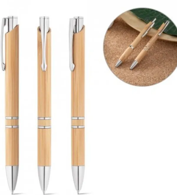 Produkt BETA BAMBOO Bambus kuglepen med clip Billede