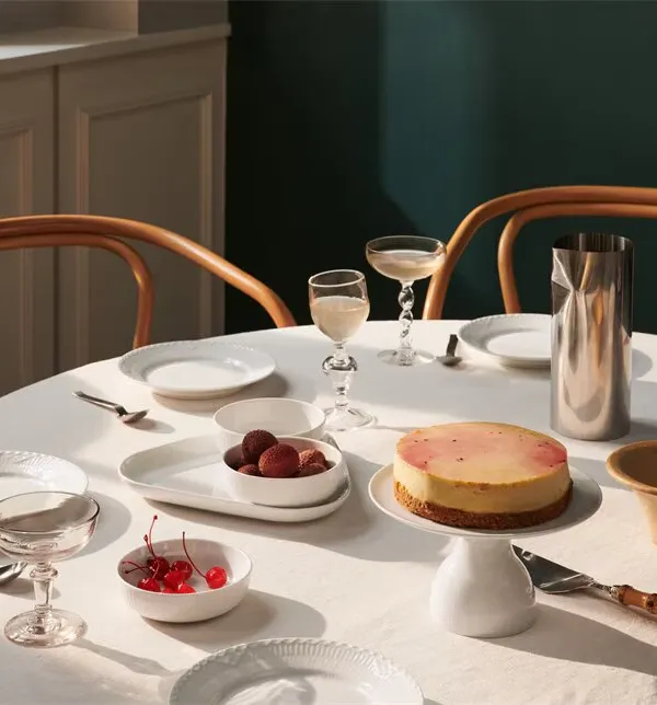 Produkt Royal Copenhagen hvid riflet serveringssæt Billede