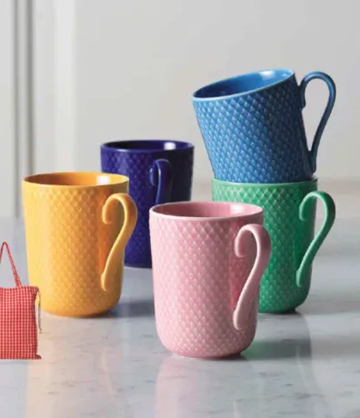 Produkt Lyngby Porcelæn Rhombe color krus sampak Billede